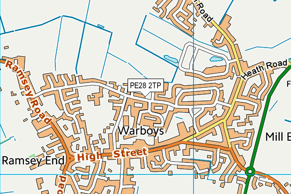 PE28 2TP map - OS VectorMap District (Ordnance Survey)