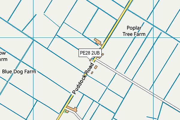 PE28 2UB map - OS VectorMap District (Ordnance Survey)