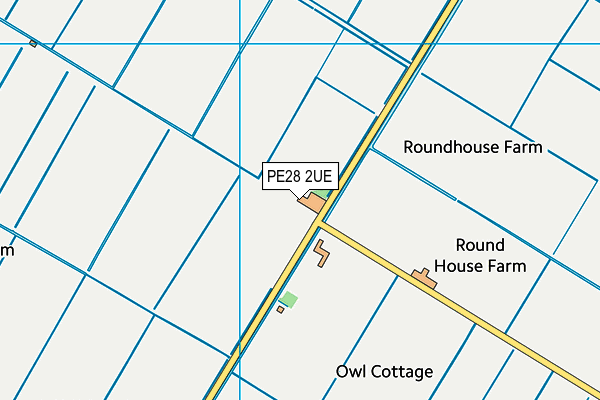 PE28 2UE map - OS VectorMap District (Ordnance Survey)