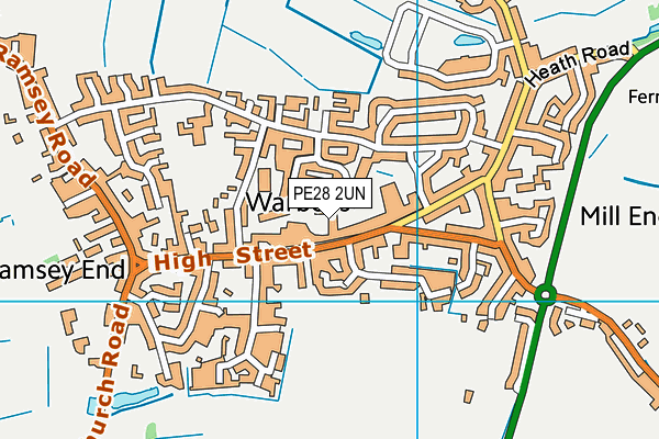 PE28 2UN map - OS VectorMap District (Ordnance Survey)