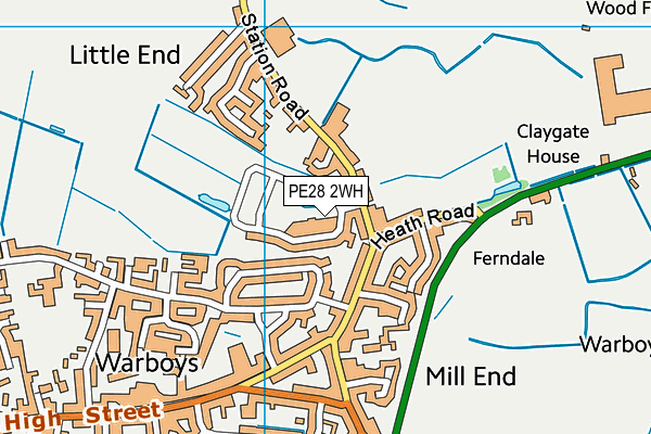 PE28 2WH map - OS VectorMap District (Ordnance Survey)