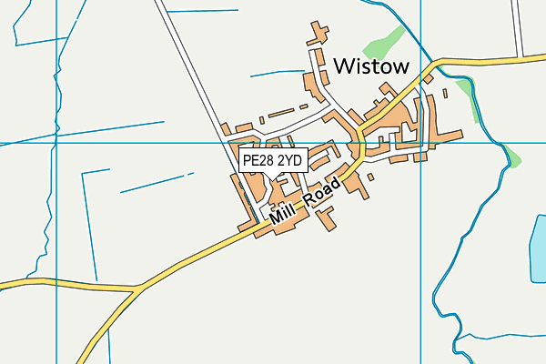 PE28 2YD map - OS VectorMap District (Ordnance Survey)