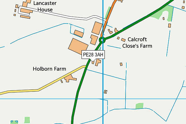 PE28 3AH map - OS VectorMap District (Ordnance Survey)