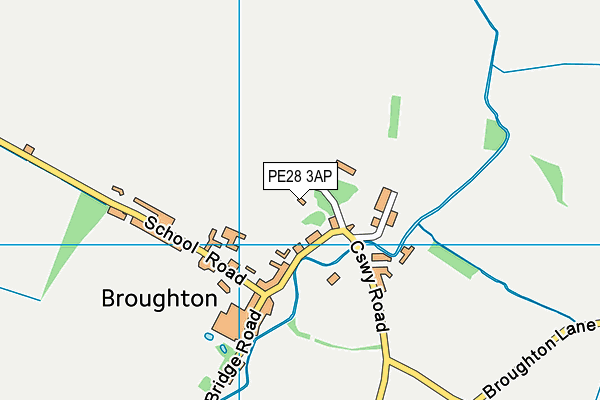 PE28 3AP map - OS VectorMap District (Ordnance Survey)