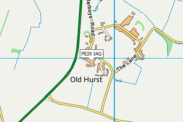 PE28 3AQ map - OS VectorMap District (Ordnance Survey)