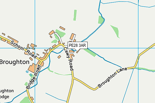 PE28 3AR map - OS VectorMap District (Ordnance Survey)