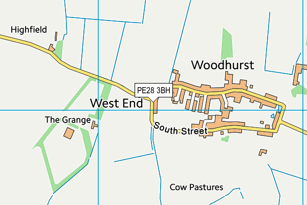 PE28 3BH map - OS VectorMap District (Ordnance Survey)