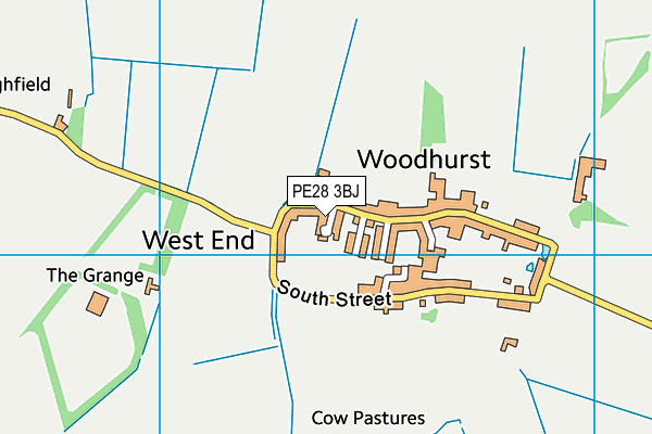 PE28 3BJ map - OS VectorMap District (Ordnance Survey)