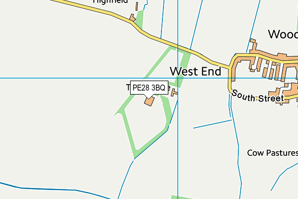 PE28 3BQ map - OS VectorMap District (Ordnance Survey)