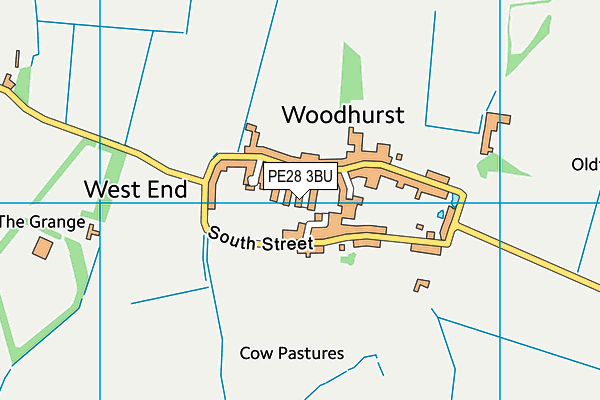 PE28 3BU map - OS VectorMap District (Ordnance Survey)