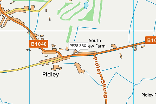 PE28 3BX map - OS VectorMap District (Ordnance Survey)