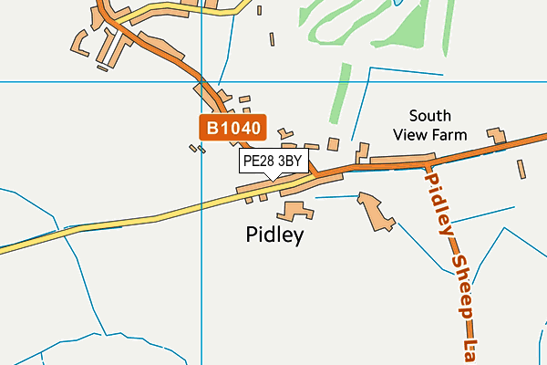 PE28 3BY map - OS VectorMap District (Ordnance Survey)