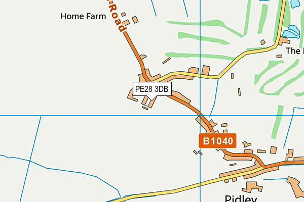 PE28 3DB map - OS VectorMap District (Ordnance Survey)