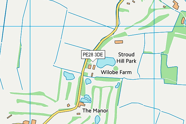 PE28 3DE map - OS VectorMap District (Ordnance Survey)