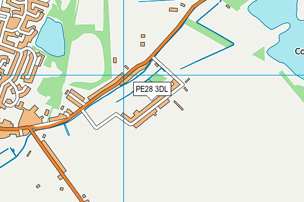 PE28 3DL map - OS VectorMap District (Ordnance Survey)
