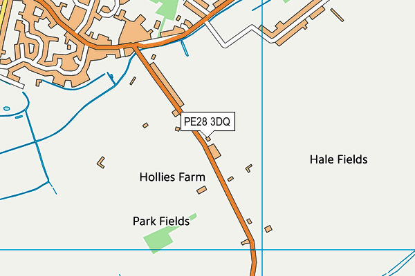 PE28 3DQ map - OS VectorMap District (Ordnance Survey)