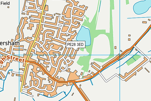 PE28 3ED map - OS VectorMap District (Ordnance Survey)