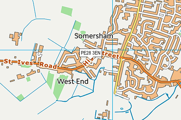 PE28 3EN map - OS VectorMap District (Ordnance Survey)