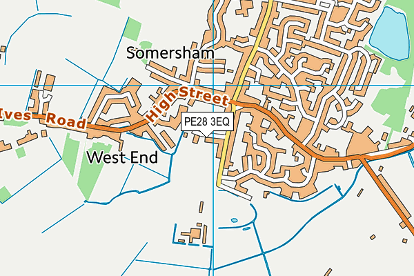 PE28 3EQ map - OS VectorMap District (Ordnance Survey)