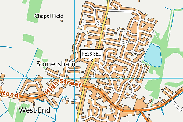 Somersham Primary School map (PE28 3EU) - OS VectorMap District (Ordnance Survey)