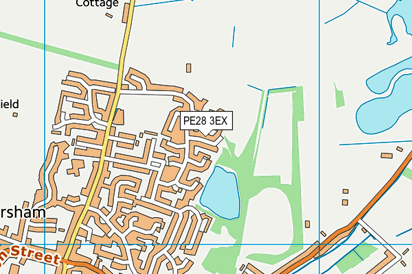 PE28 3EX map - OS VectorMap District (Ordnance Survey)