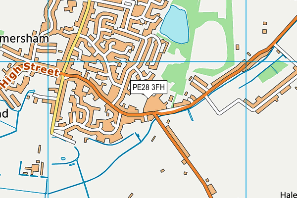PE28 3FH map - OS VectorMap District (Ordnance Survey)