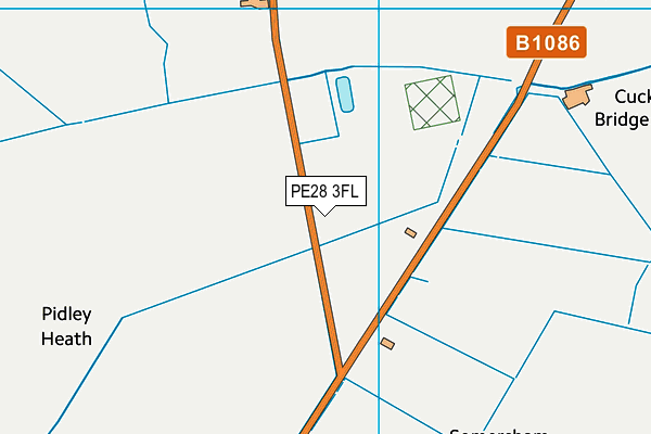PE28 3FL map - OS VectorMap District (Ordnance Survey)