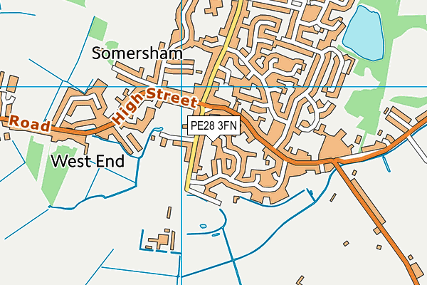 PE28 3FN map - OS VectorMap District (Ordnance Survey)