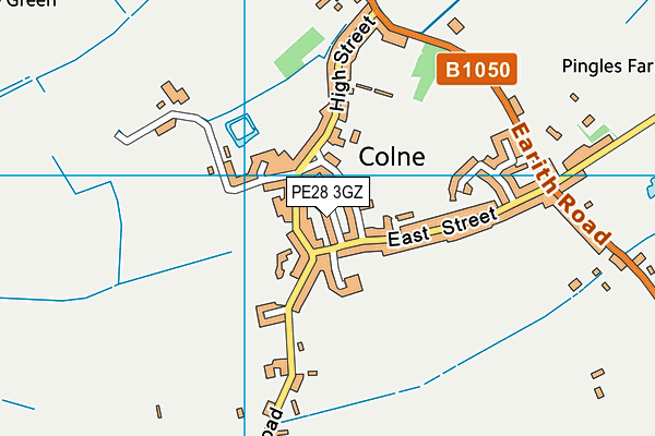 PE28 3GZ map - OS VectorMap District (Ordnance Survey)