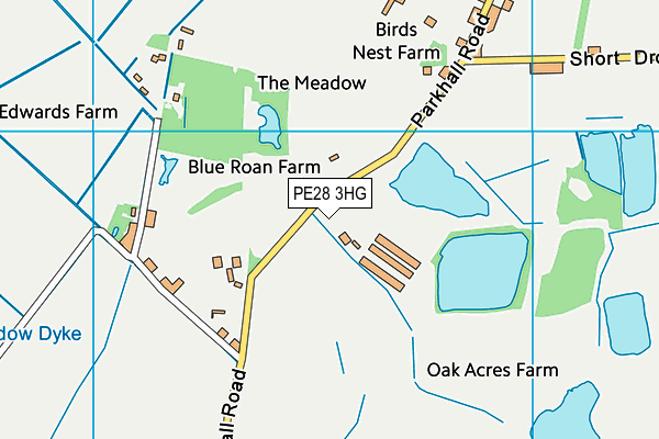 PE28 3HG map - OS VectorMap District (Ordnance Survey)
