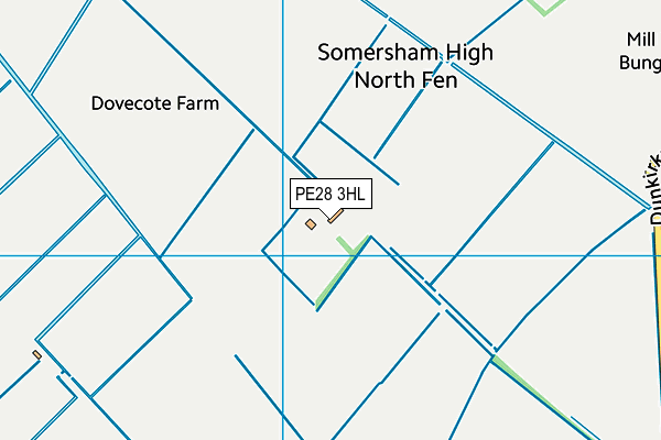 PE28 3HL map - OS VectorMap District (Ordnance Survey)