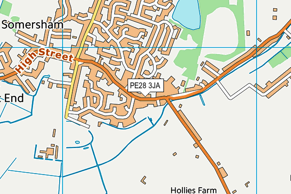 PE28 3JA map - OS VectorMap District (Ordnance Survey)
