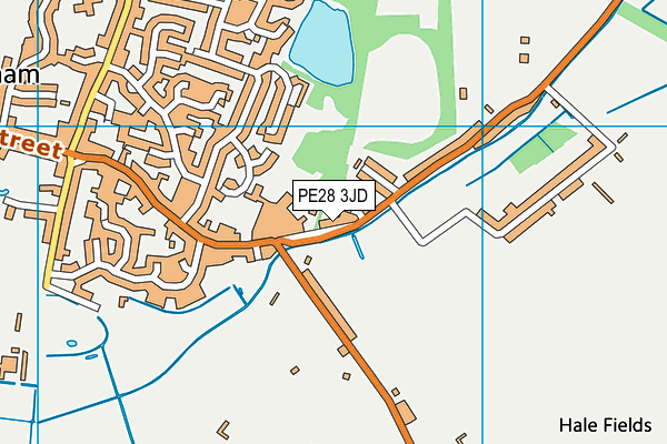 PE28 3JD map - OS VectorMap District (Ordnance Survey)