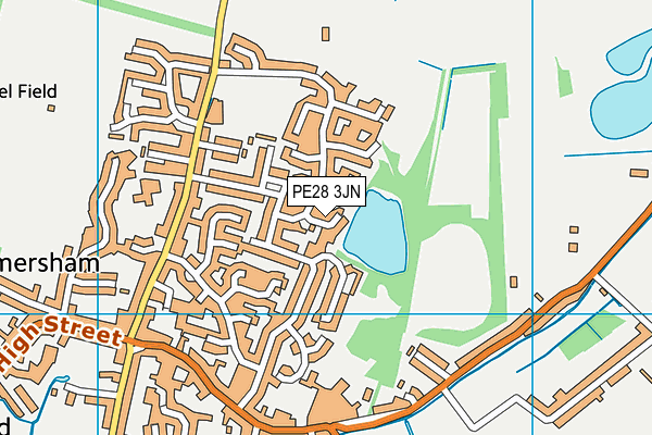 PE28 3JN map - OS VectorMap District (Ordnance Survey)