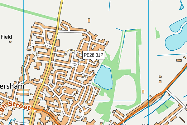 PE28 3JP map - OS VectorMap District (Ordnance Survey)