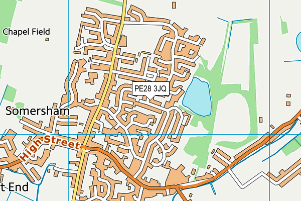 PE28 3JQ map - OS VectorMap District (Ordnance Survey)