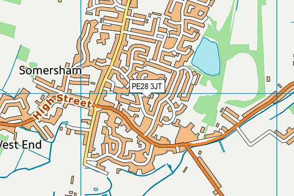 PE28 3JT map - OS VectorMap District (Ordnance Survey)