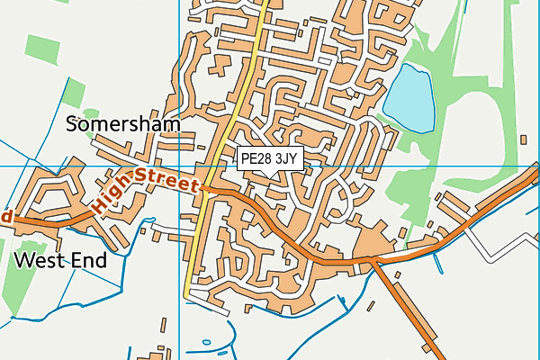 PE28 3JY map - OS VectorMap District (Ordnance Survey)