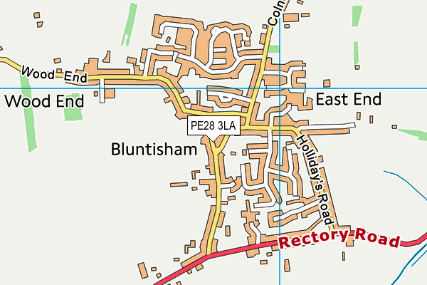 PE28 3LA map - OS VectorMap District (Ordnance Survey)