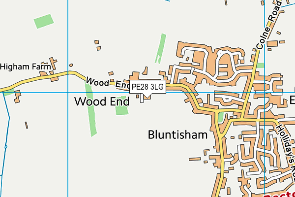 PE28 3LG map - OS VectorMap District (Ordnance Survey)