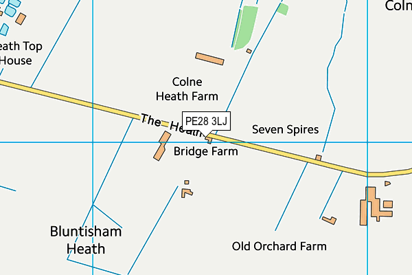 PE28 3LJ map - OS VectorMap District (Ordnance Survey)