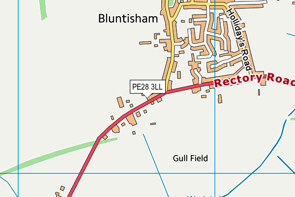 PE28 3LL map - OS VectorMap District (Ordnance Survey)