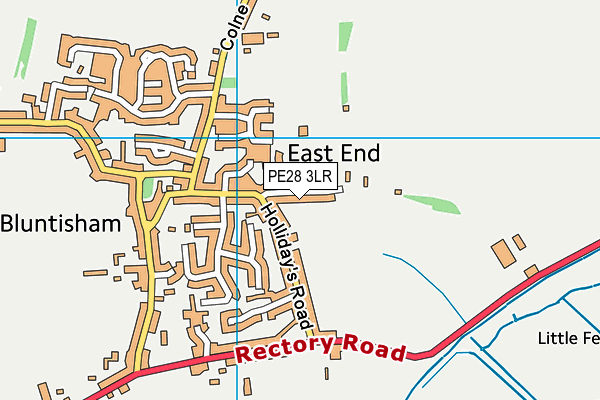 Bluntisham Village Hall & Recreation Ground map (PE28 3LR) - OS VectorMap District (Ordnance Survey)