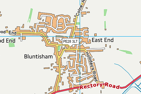 PE28 3LT map - OS VectorMap District (Ordnance Survey)