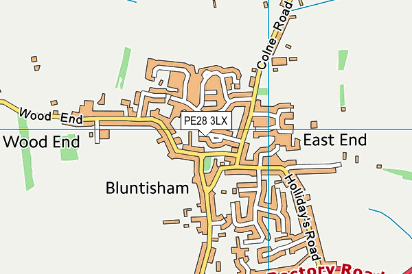 PE28 3LX map - OS VectorMap District (Ordnance Survey)
