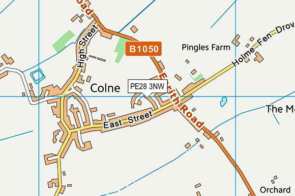 PE28 3NW map - OS VectorMap District (Ordnance Survey)