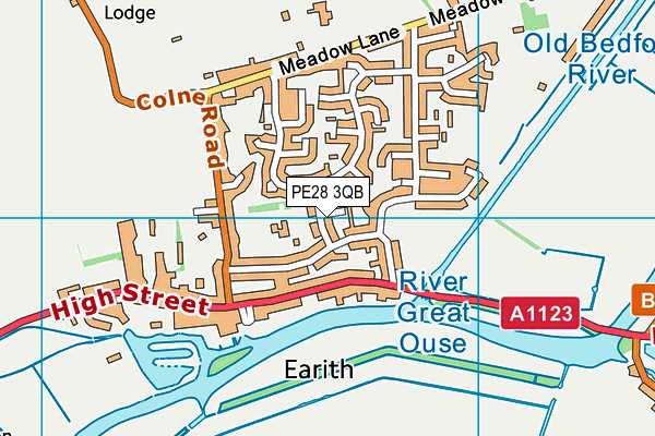 Earith Primary School map (PE28 3QB) - OS VectorMap District (Ordnance Survey)
