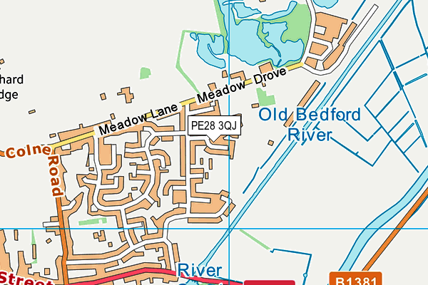 PE28 3QJ map - OS VectorMap District (Ordnance Survey)