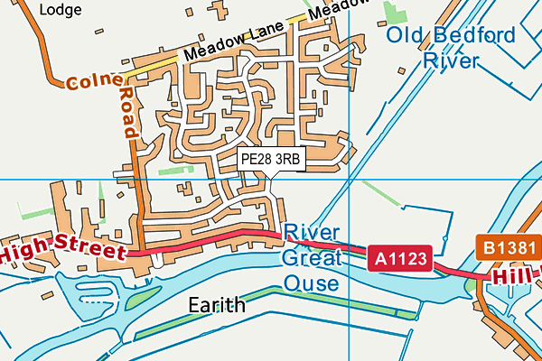 PE28 3RB map - OS VectorMap District (Ordnance Survey)