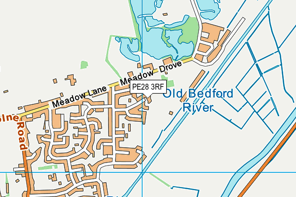 PE28 3RF map - OS VectorMap District (Ordnance Survey)